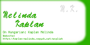 melinda kaplan business card